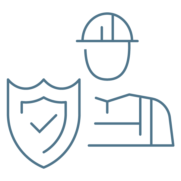 Industrial safety worker icon